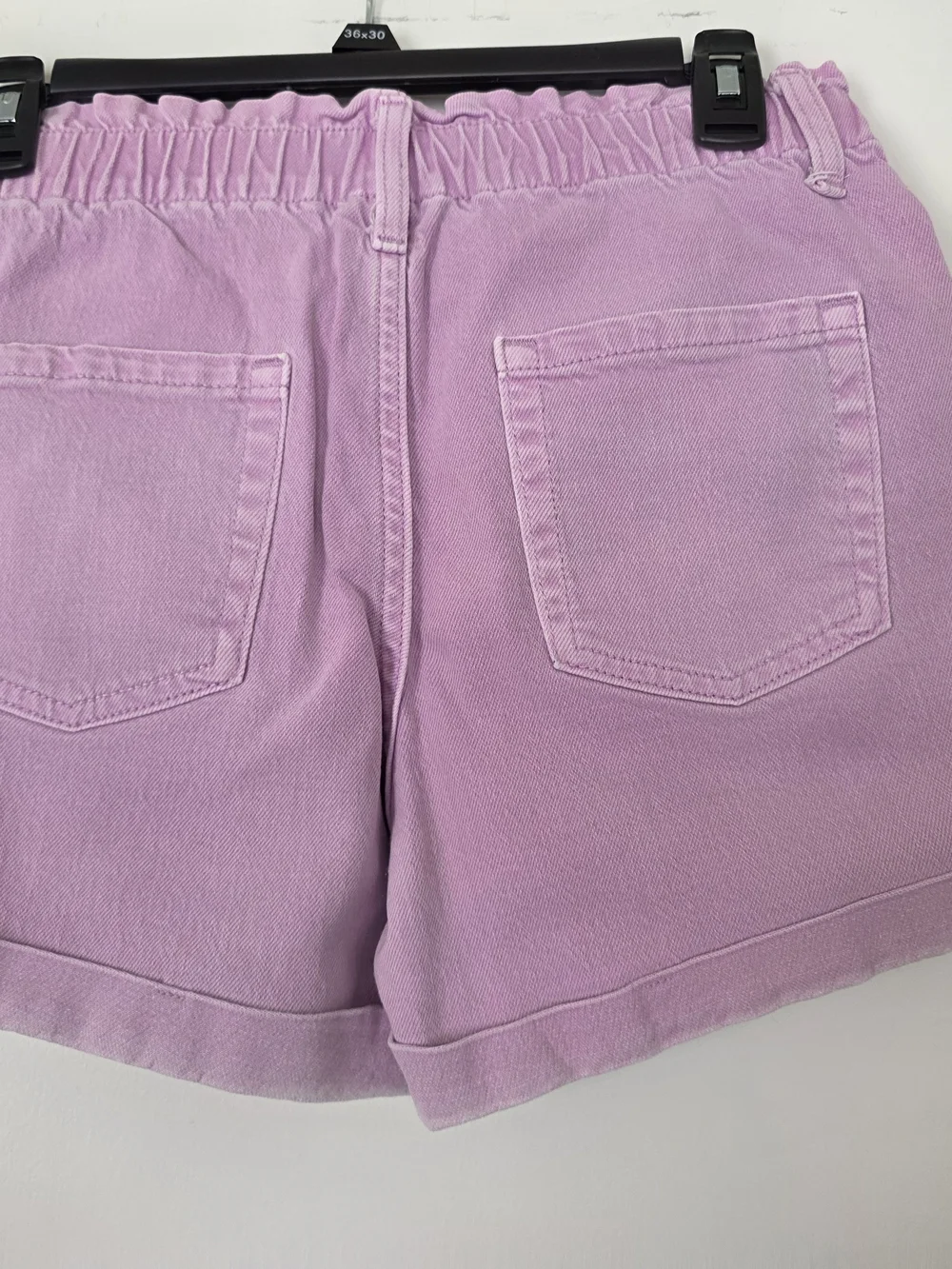 Cat & Jack Lavender Elastic-Waist Denim Shorts
